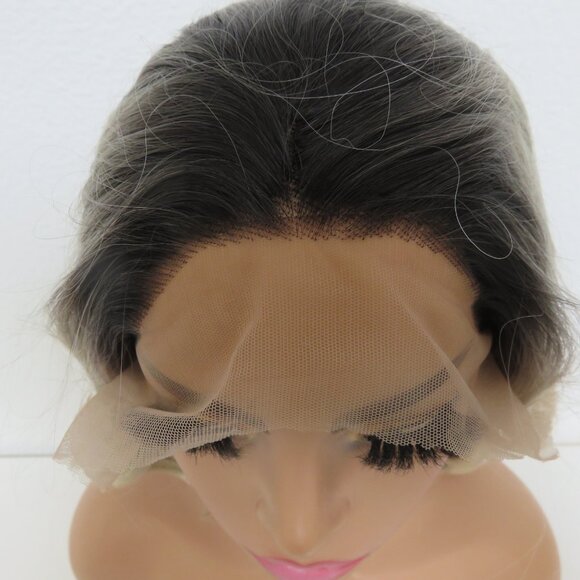 (#111) Hair blend blonde highlight platinum blonde layered wave wig - Picture 5 of 10